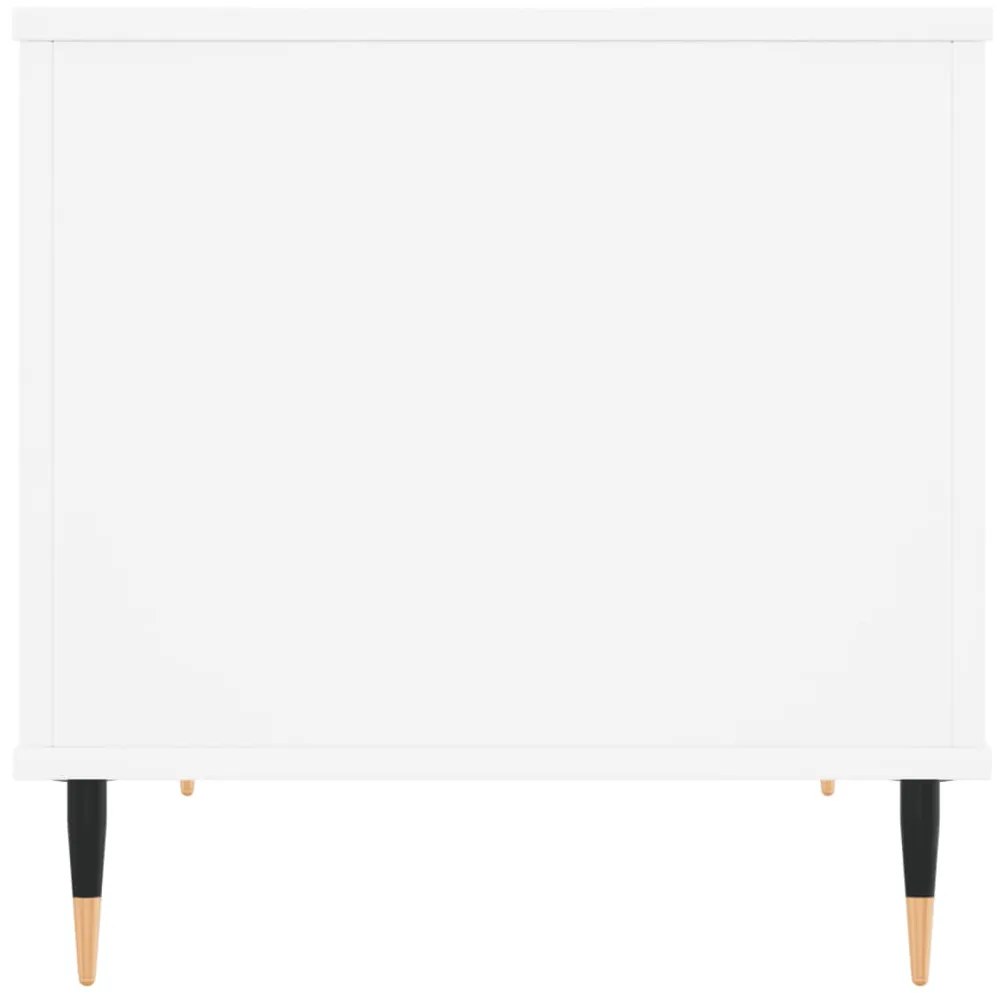 Tavolino da Salotto Bianco 60x44,5x45 cm in Legno Multistrato