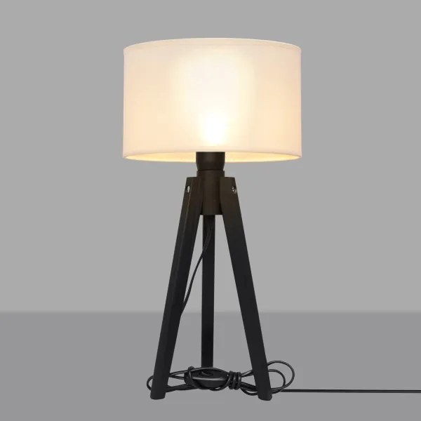 Lampada da tavolo ALBA 1xE27/15W/230V color crema/pino
