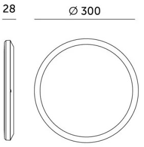 Plafoniera LED bagno NIVERA LED/18W/230V IP54 Ø30 cm nero