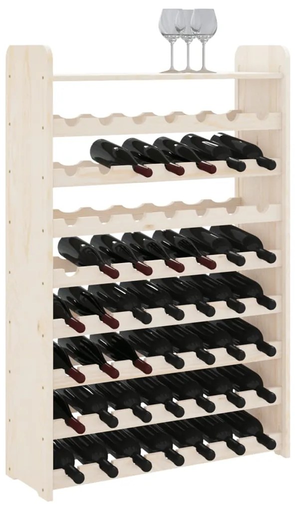 Portavini con pannello superiore 72,5x25x111,5 cm massello pino