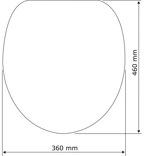 WENKO 22415100-Sedile WC HABOS 46x36 cm bianco/argento