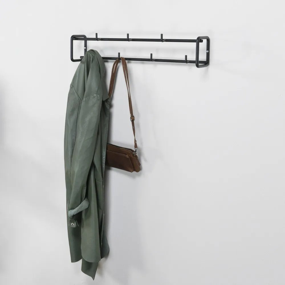 Appendiabiti da parete in metallo nero Clint - Spinder Design