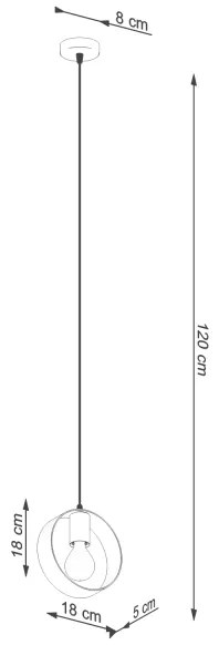 Sollux SL.1137 - Lampadario a cavo TITRAN 1xE27/60W/230V bianco