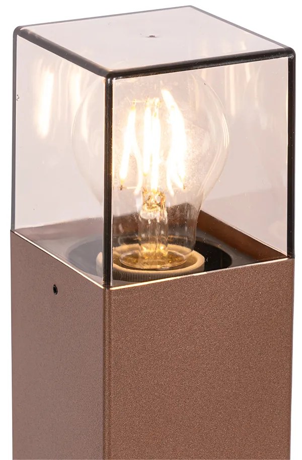 Lampada da esterno 70 cm ruggine con picchetto e pressacavo - Denmark