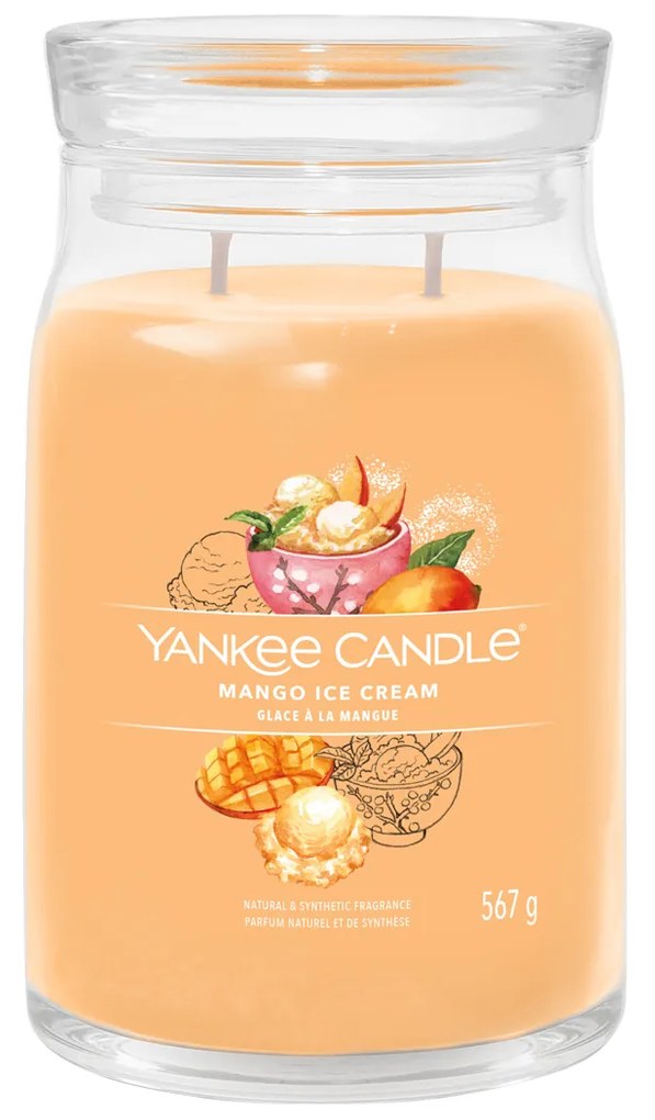 Mango Ice Cream, candela giara grande Yankee Candle