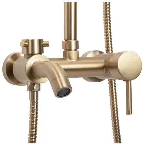 REA-P7051 - Set doccia con miscelatore LUIS, finitura oro spazzolato