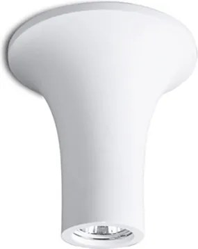 Plafoniera LED GU10 e GU5.3 in Gesso Pitturabile Rotonda Ø167x170mm