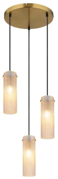 Globo 15775-3HR - Lampadario a sospensione con filo KAROLO 3xE14/40W/230V