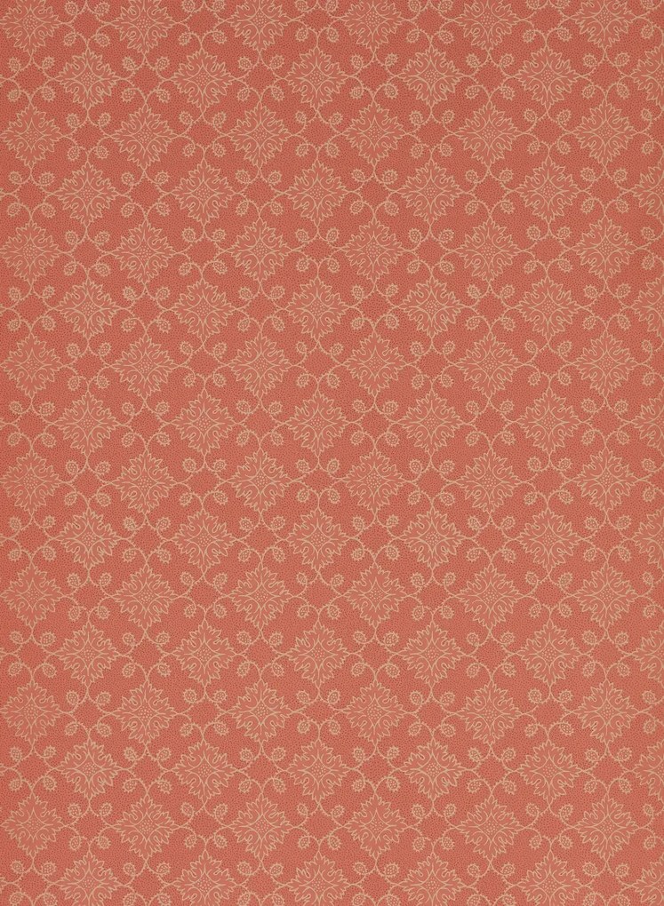 Zoffany Carta da parati Floral Tracery - Deep Salmon