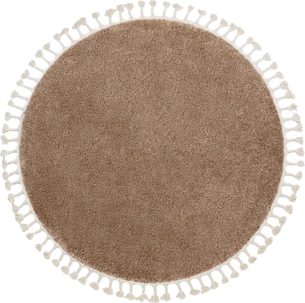 Tappeto BERBER 9000 cerchio beige Frange berbero marocchino shaggy