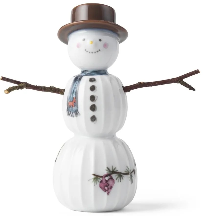 Statuetta natalizia in porcellana (altezza totale 11,5 cm) Hammershøi Snowman – Kähler Design
