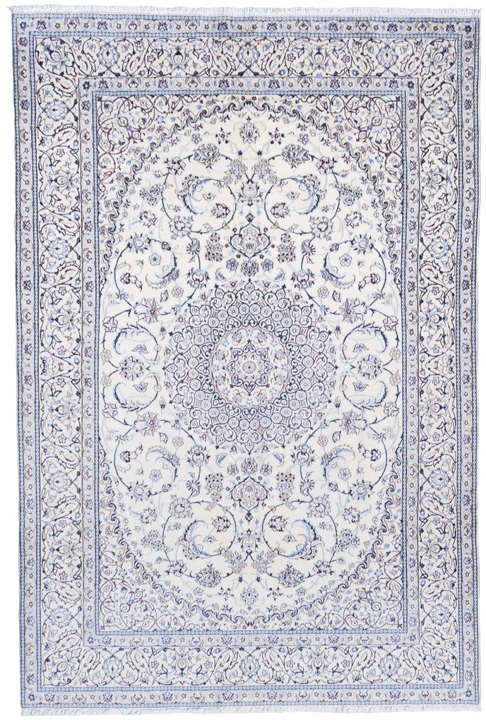 Nain Tappeto 300x200 Beige (Iran) Annodato A Mano