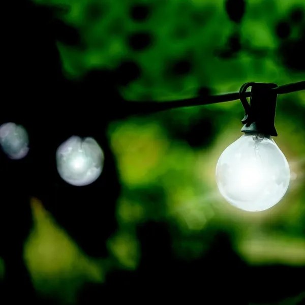 Brilagi - catena decorativa LED da esterno GIRLANDA 25xE12 20m IP44 bianco freddo