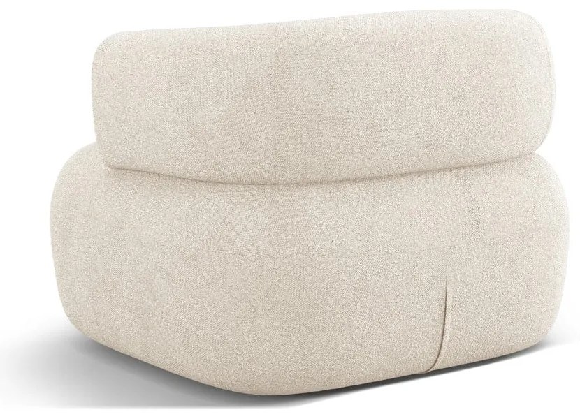 Poltrona beige in tessuto bouclé Jenny - Micadoni Home