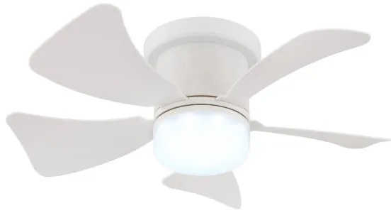 Globo 03609W - Ventilatore da soffitto dimmerabile a LED HINES LED/10W/230V + telecomando bianco