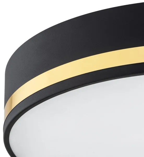 Argon 6141 - Plafoniera AMORE 3xE27/15W/230V diametro 45 cm nero/oro