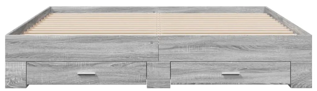 Giroletto cassetti grigio sonoma 200x200 cm legno multistrato