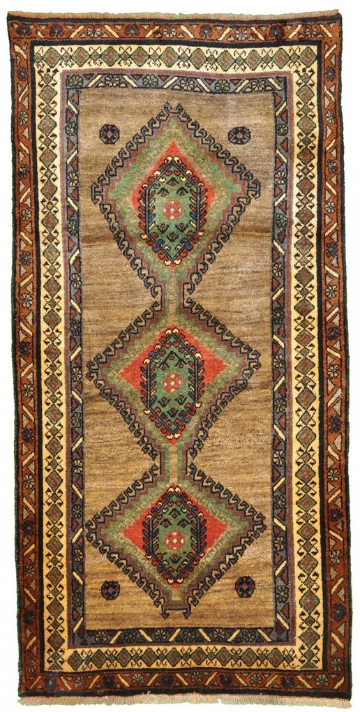 Gabbeh Tappeto 200x100 Nero (Iran) Annodato A Mano