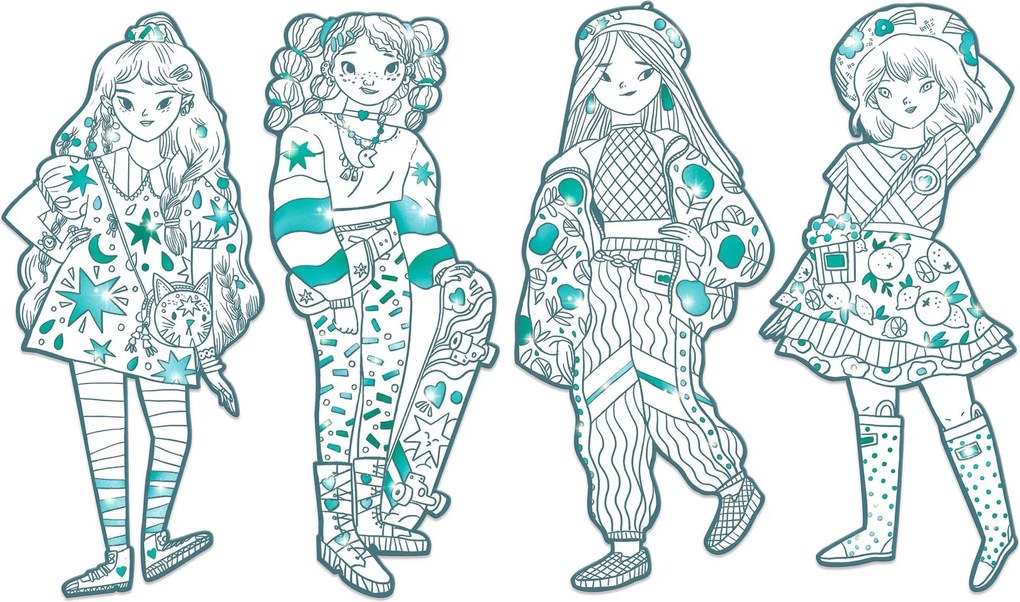 Disegni da colorare per piccoli stilisti - Angele & amiche