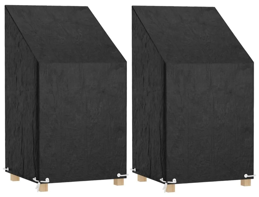 Copri Sedie Giardino 2pz 8 Occhielli 65x65x80/120cm Polietilene /