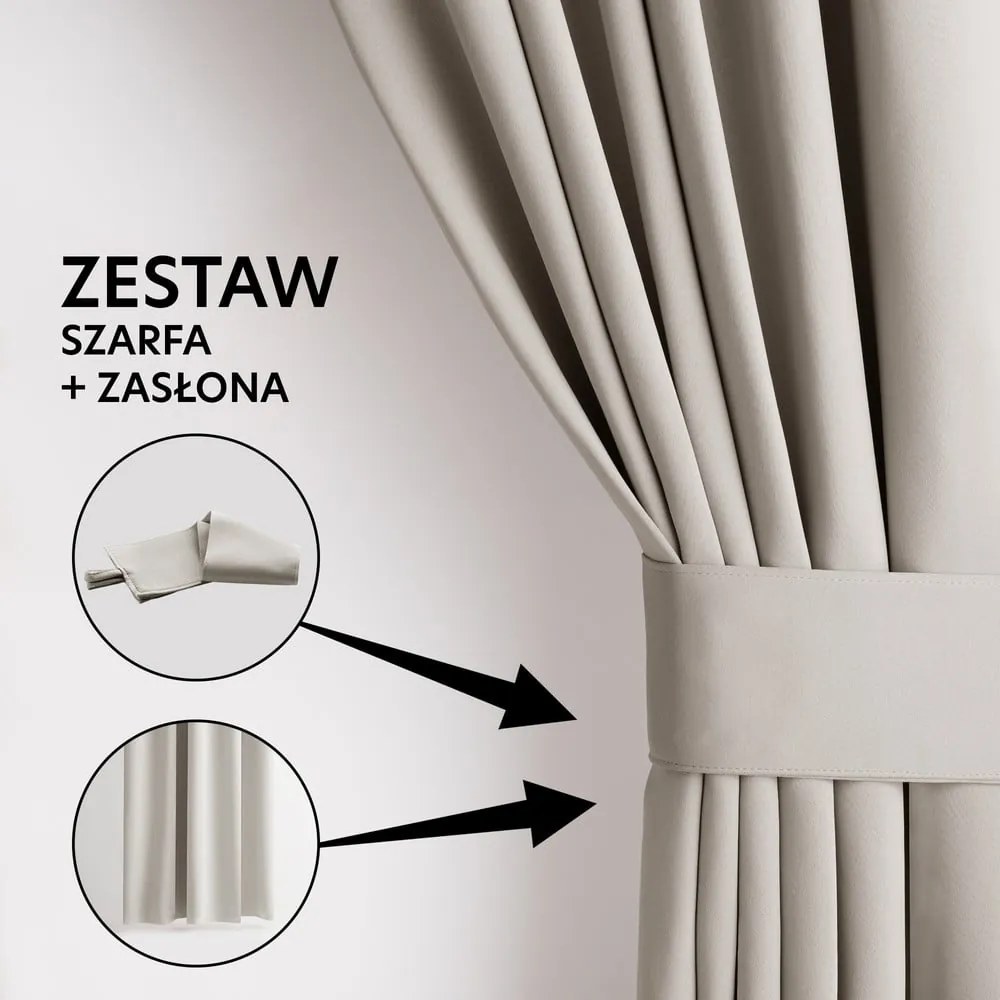 Tenda parzialmente oscurante beige 140x270 cm Kierra – Restilo