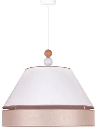 Duolla - Lampadario a sospensione con filo AVIGNON 1xE27/15W/230V diametro 60 cm bianco/beige