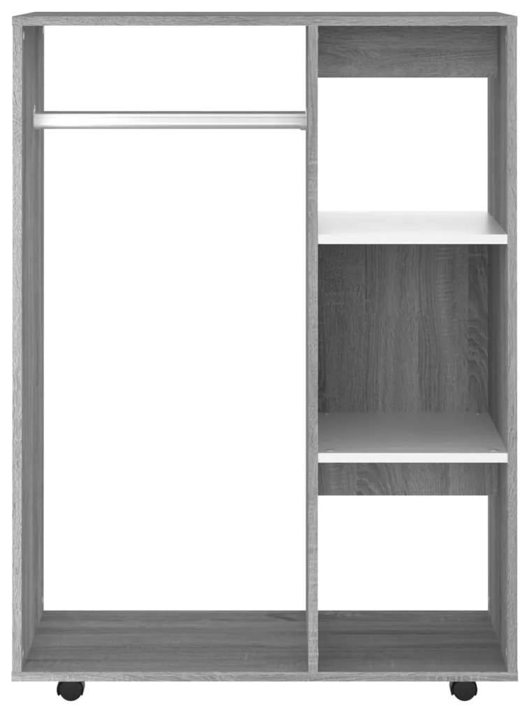 Armadio grigio sonoma 80x40x110 cm in legno multistrato