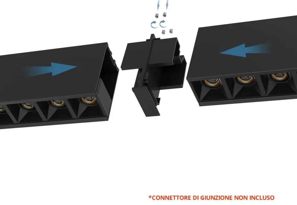 Lampada Lineare LED Sospesa 40W 120cm con driver Philips Bianca o nera Colore Bianco Variabile CCT, Colore del corpo Nero