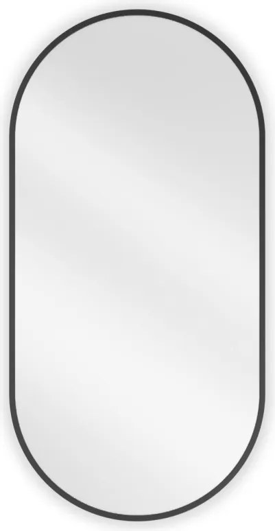 Mexen Loft specchio da bagno ovale 90 x 45 cm, cornice nera - 9851-090-045-000-70