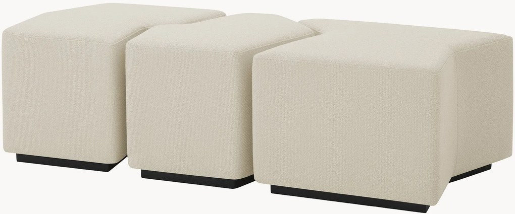 Set di 3 sgabelli componibili imbottiti Filbert