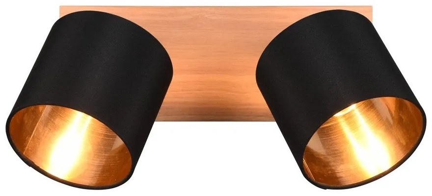 Faretto nero/di colore naturale ø 12 cm Tommy – Reality