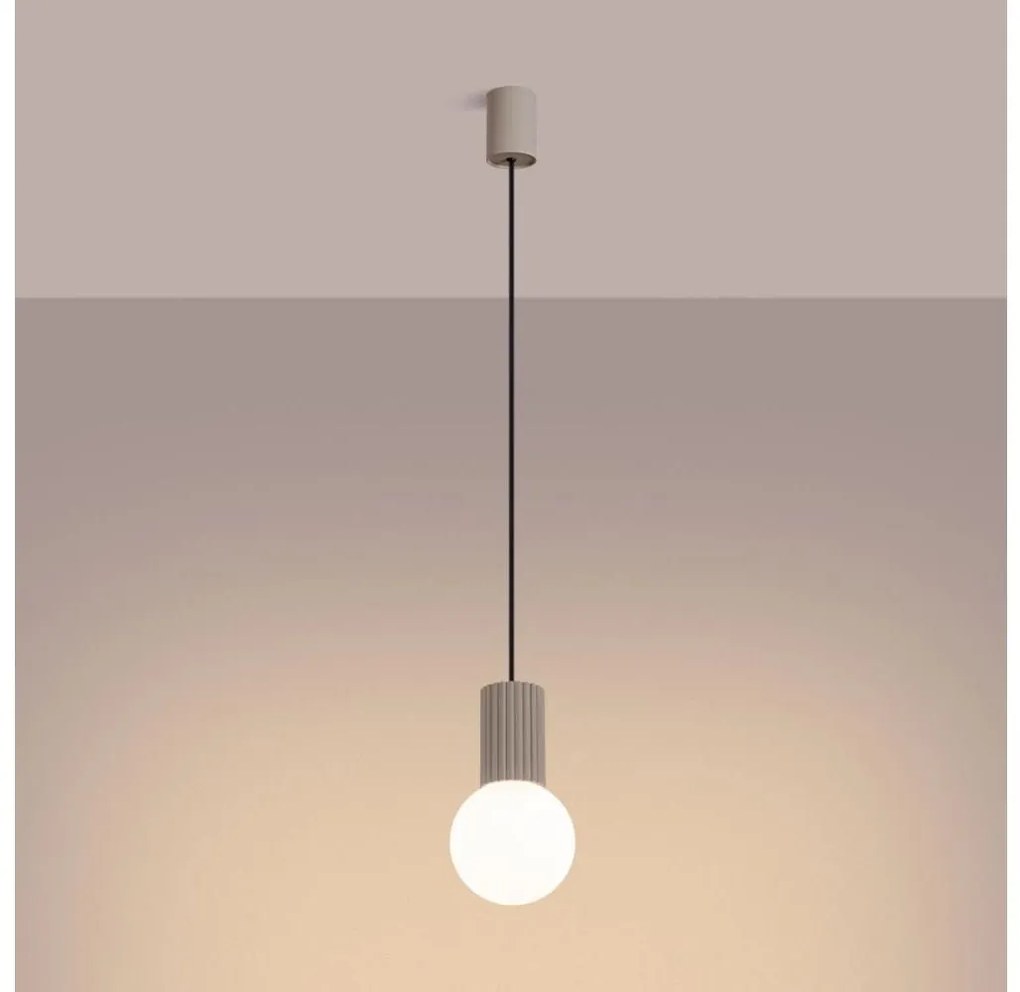 Sollux SL.1744 - Lampadario a sospensione con filo HALO 1xG9/8W/230V diametro 12 cm beige