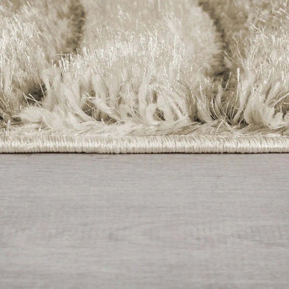 Tappeto beige in fibra riciclata tessuta a mano 120x170 cm Velvet - Flair Rugs