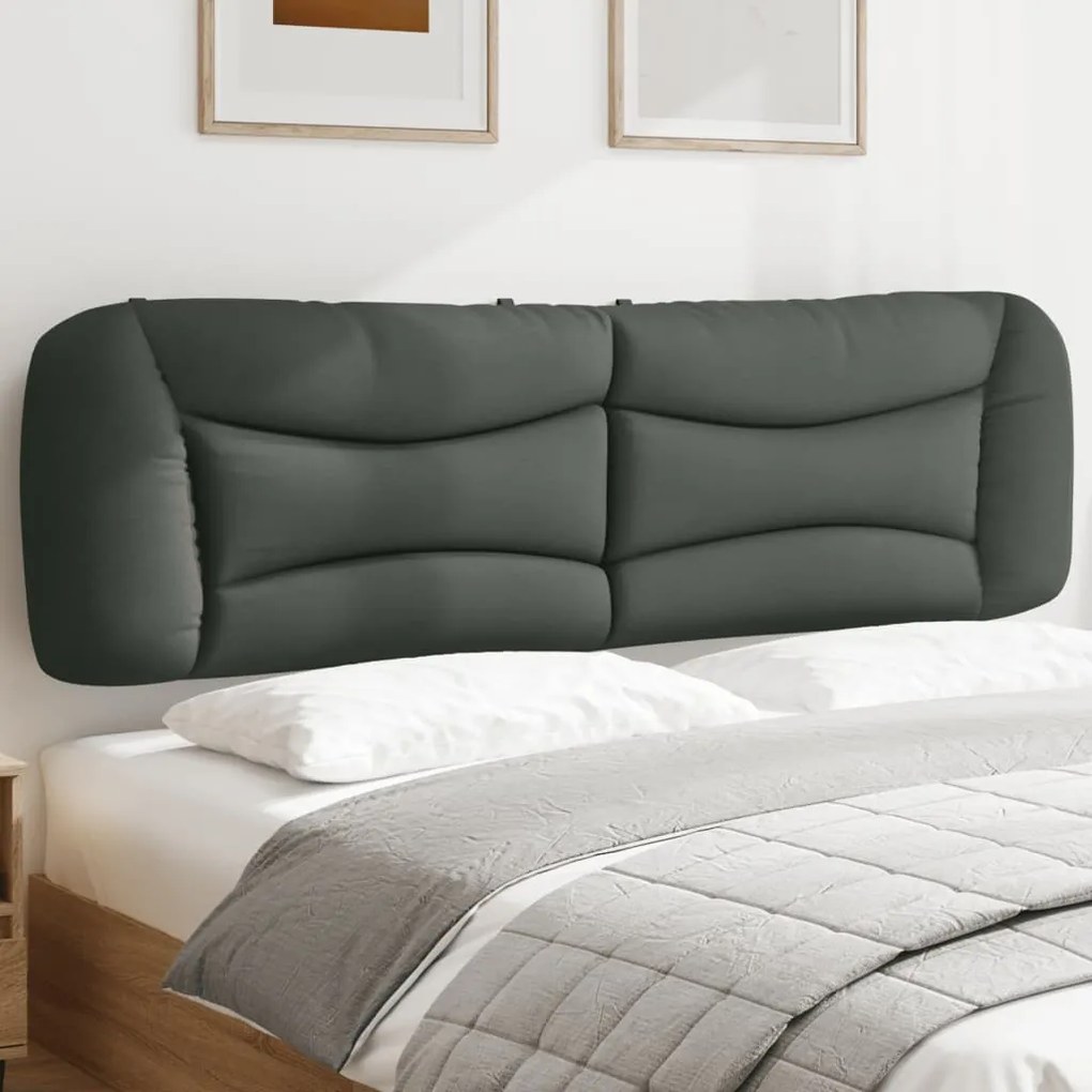 Cuscino Testiera Grigio Scuro 180 Cm İn Tessuto /