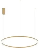 Sospensione LED HOOP in alluminio oro con funzione CCT 120 cm.