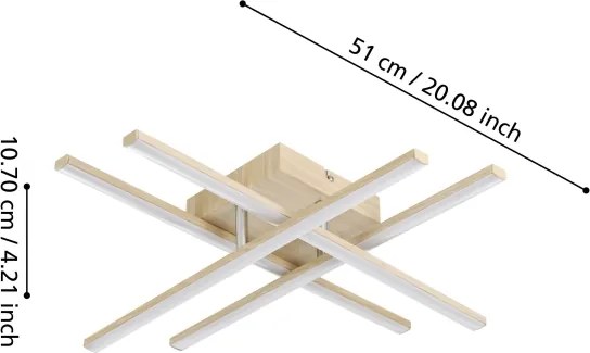 Eglo 901104 - Plafoniera LED LASANA LED/20,5W/230V dorata