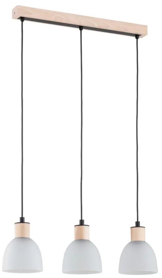 Lampadario a sospensione con filo NATUR 3xE27/60W/230V