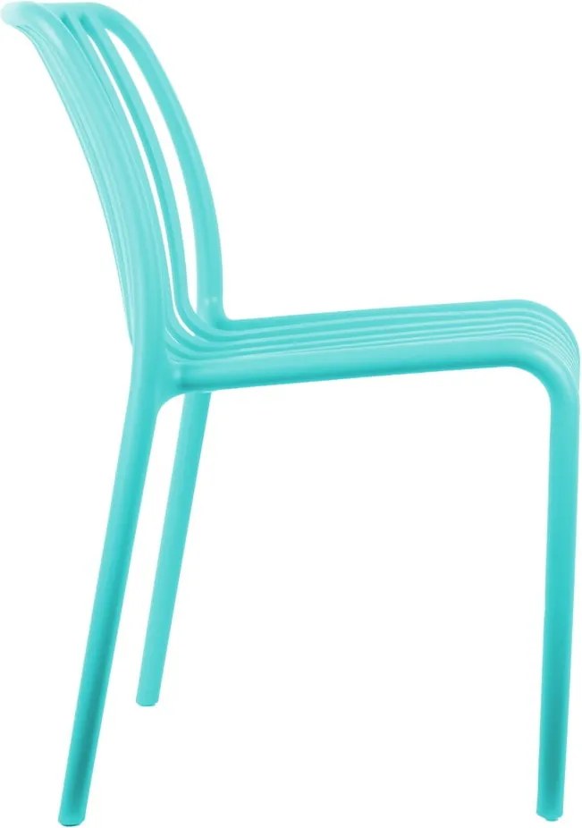 Sedia da pranzo turchese in plastica Glee – Leitmotiv