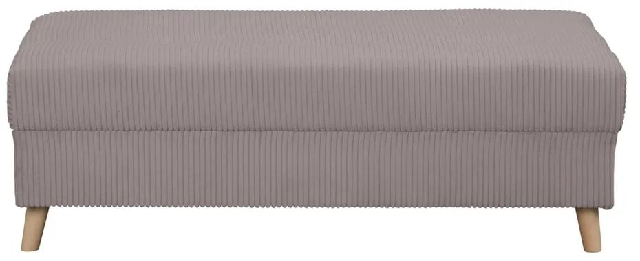 Sgabello in velluto a coste grigio Ariella - Ropez