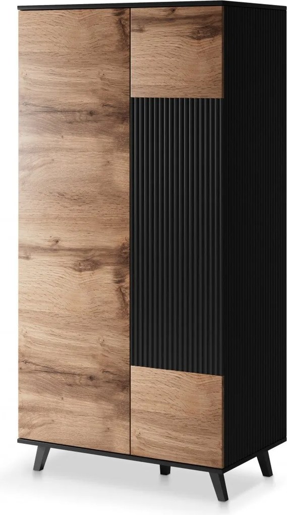 Armadio Random S-1 in rovere wotan/nero