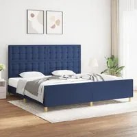 Giroletto con Testiera Blu 180x200 cm in Tessuto cod mxl 54660