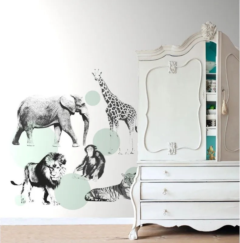 Fotomurale ESTA Animali, verde 186X280 cm