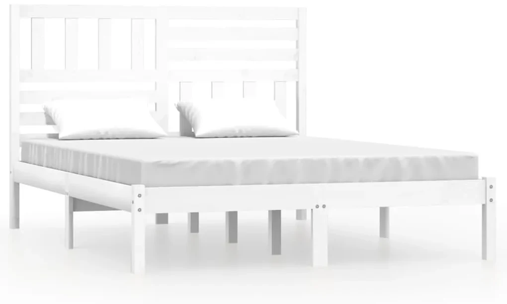Giroletto bianco in legno massello di pino 140x190 cm