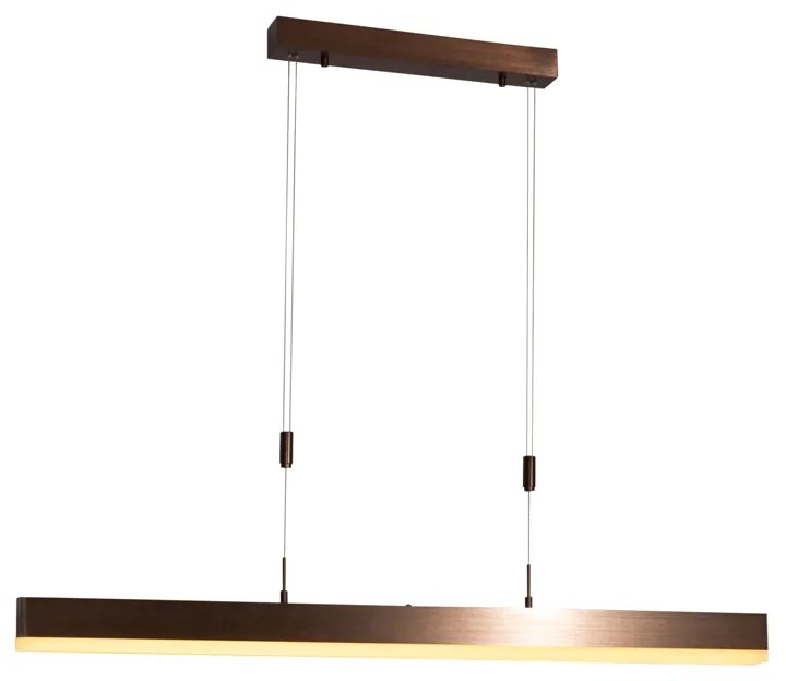 Lampada a sospensione regolabile bronzo scuro con LED dimmerabile - Lamba