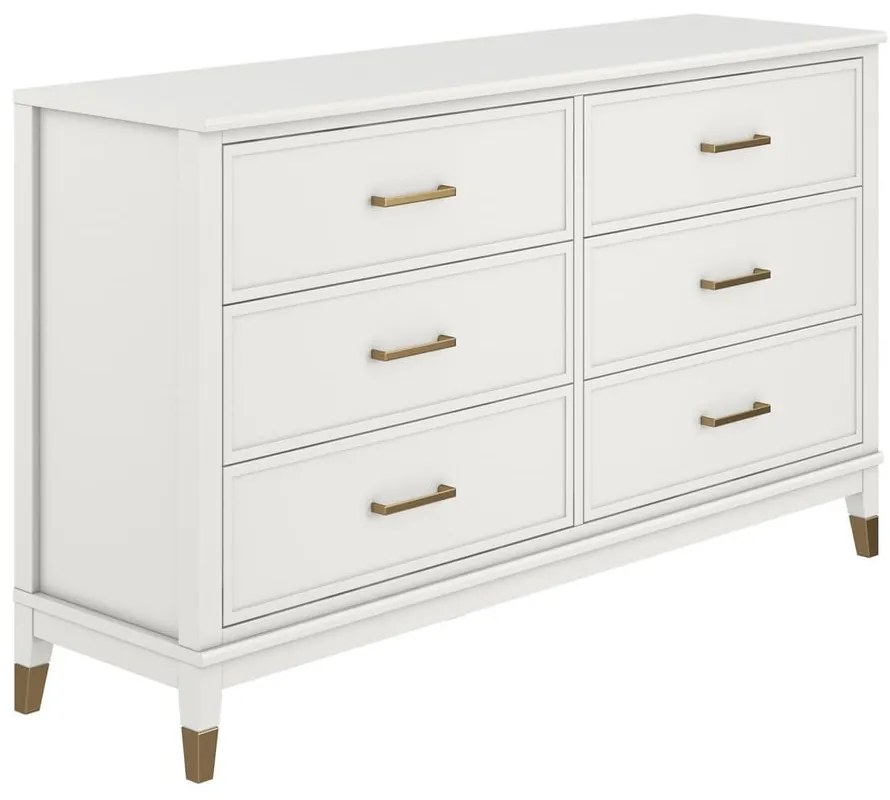 Cassettiera bianca , 144 x 85 cm Westerleigh - CosmoLiving by Cosmopolitan