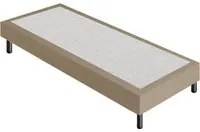 Letto Sommier Singolo 80x190 Beige Rivestito - Resistente fino a 120 Kg per Persona