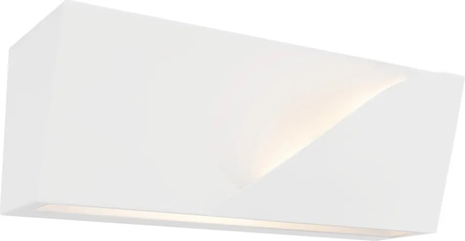 Applique da Parete G9 Rettangolare con Taglio in Gesso Pitturabile