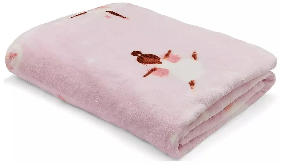 Coperta rosa per neonati in micropile 130x170 cm Dancing Fairies - Catherine Lansfield