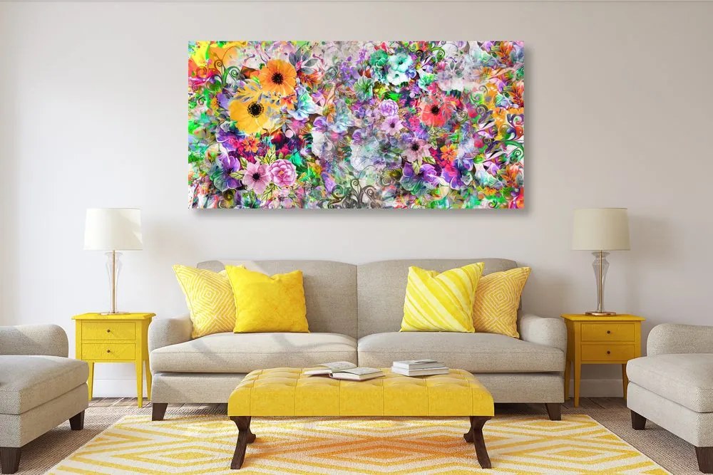 Quadro su tela – Fiori multicolori