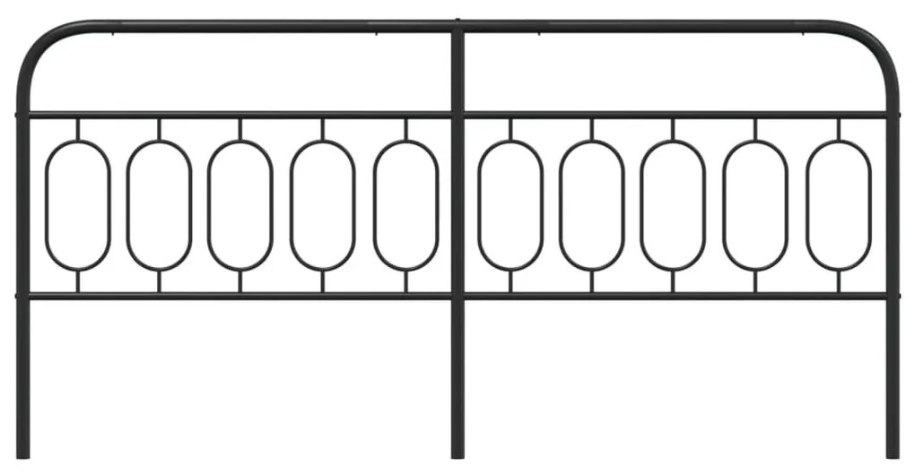 Testiera in metallo nero 200 cm